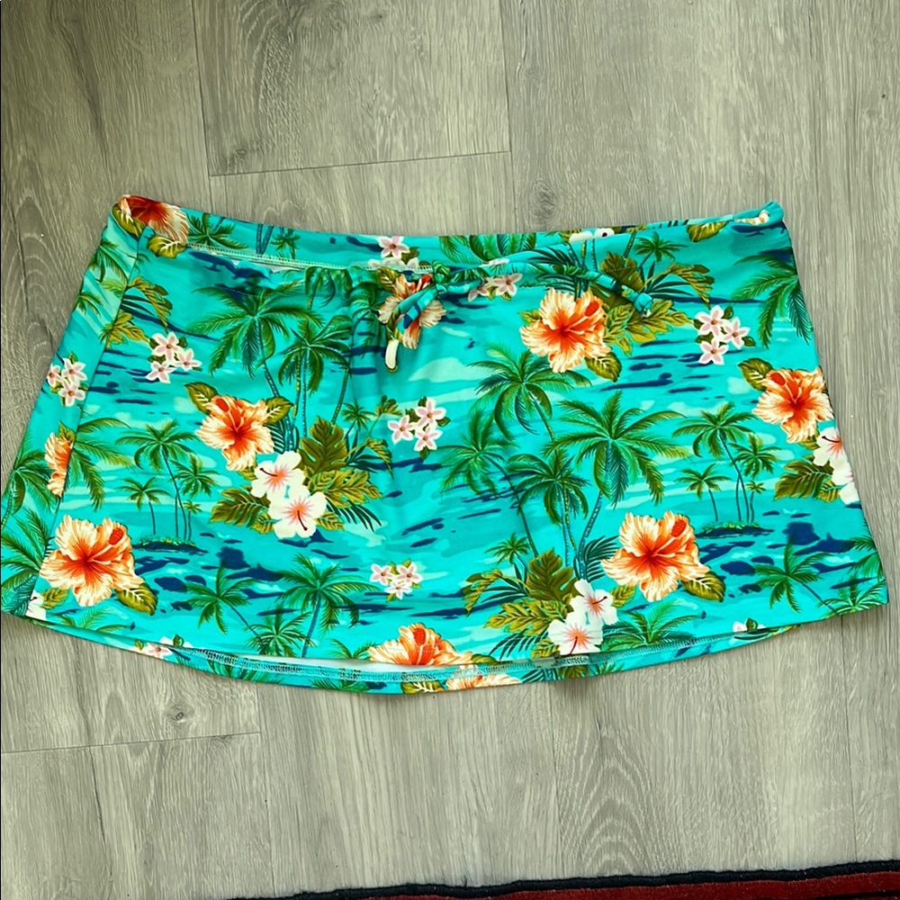 Christina Floral Bathing Suit Beach Cover Up Skirt